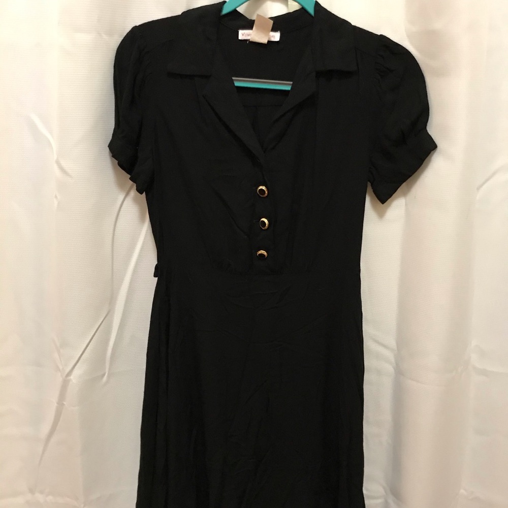 Black dress with buttons